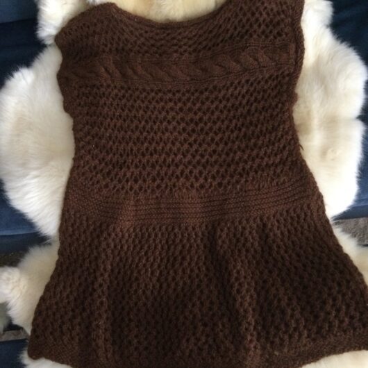 Shell, handknit by Peter
